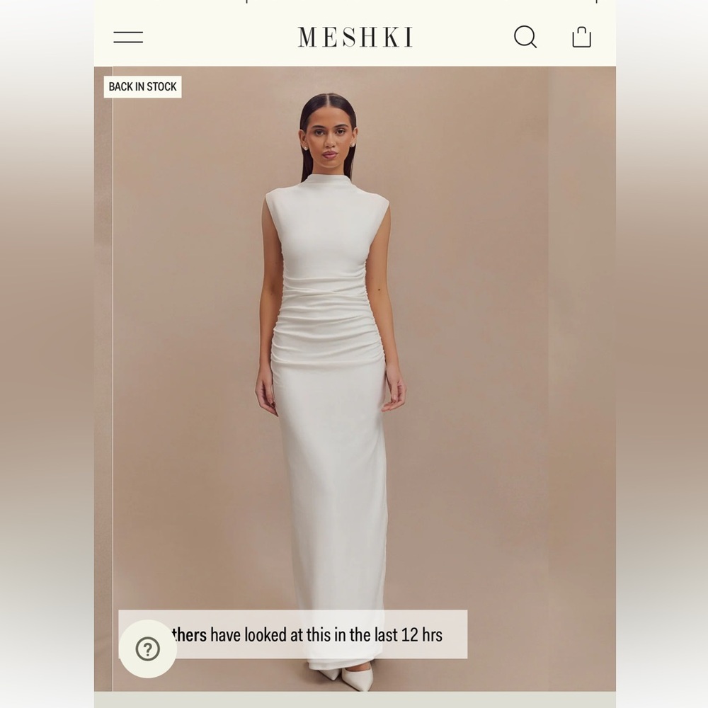 Meshki White Sleeveless Maxi Dress